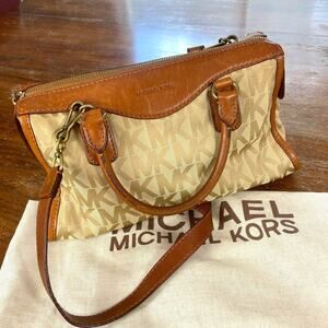Vintage Y2K Michael Kors Signature Monogram Purse Bag Crossbody Top Handle